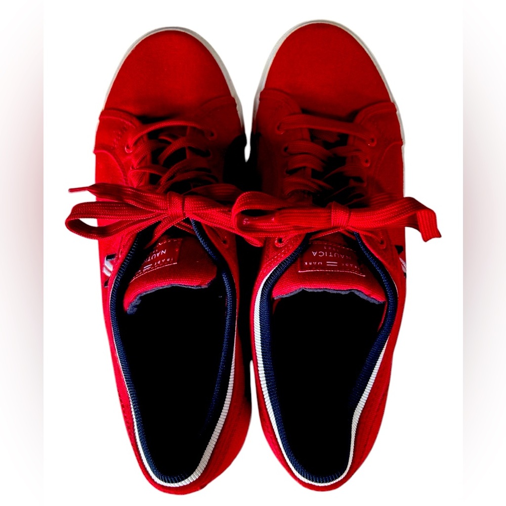Nautica Hull 2 J-Class Boat Sneakers - Red